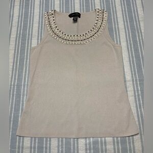 Cable & Gauge silver embellished tank top.